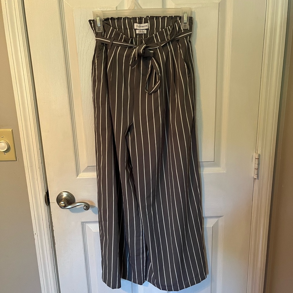 Native Youth gray striped pants